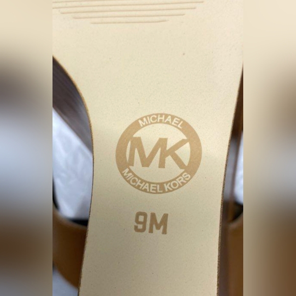Michael Kors Deanna Brown Leather Wedge Sandals Size 9 NWOT MSRP $155 - Picture 9 of 9